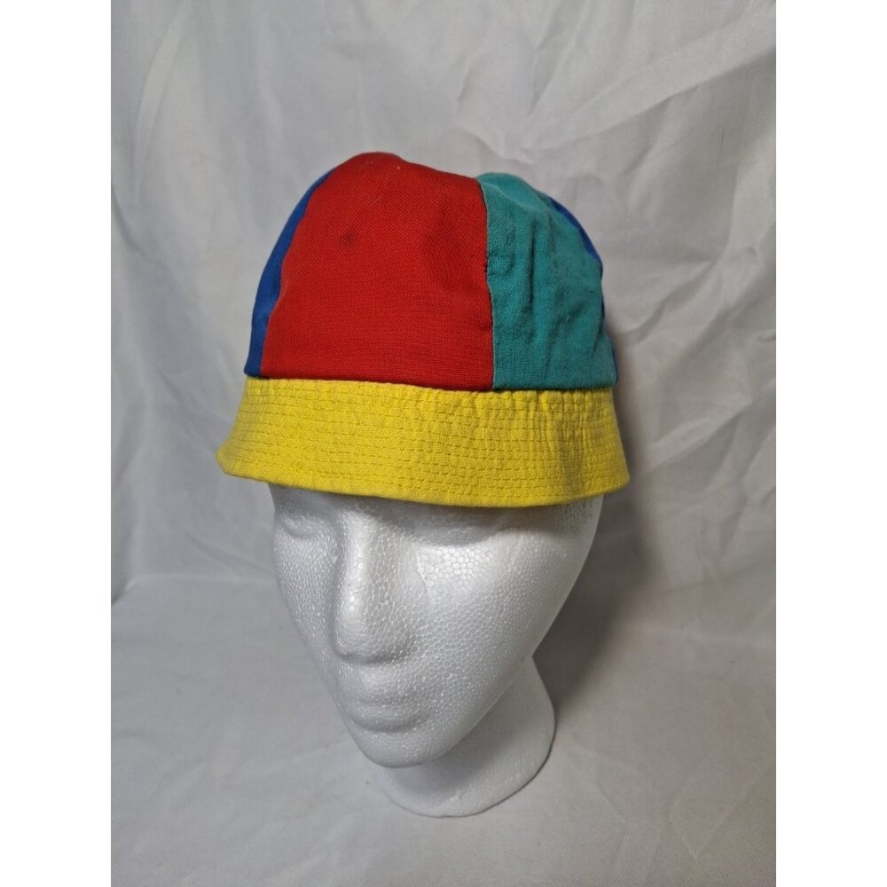Vintage Bucket Hat American Baby, 18-24 months (size21), Red Green Blue Yellow